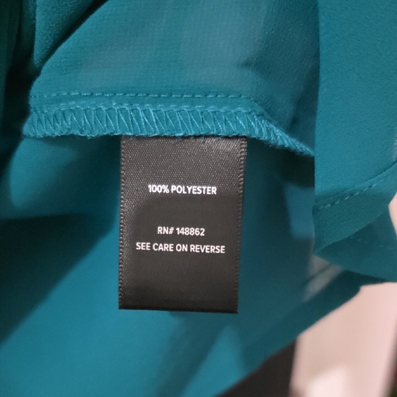 Torrid Teal Ruffle Blouse - Picture 6 of 6